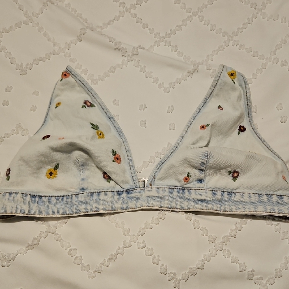 Wild Fable Denim Bralette Sz XXL